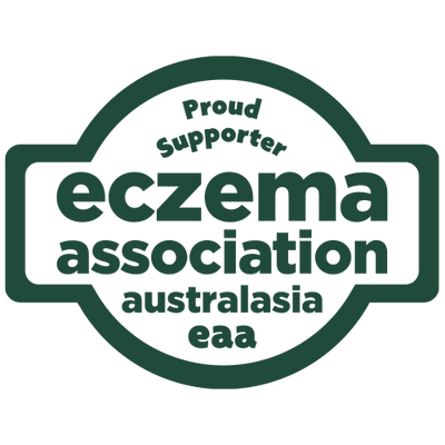 Logo of Eczema Association Australasia with green text